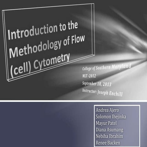 Updated 2016 introduction to the methodology of flow cytometry