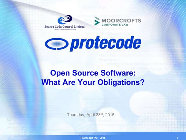 Open Source Software: What Are Your Obligations? 