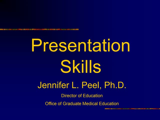 Presentation skills