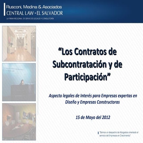 Aspecto legales de Interés para Empresas expertas en Diseño y Empresas Constr...