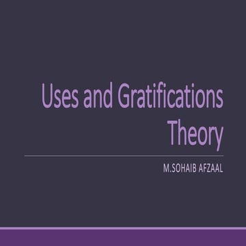 Uses and gratifications theory