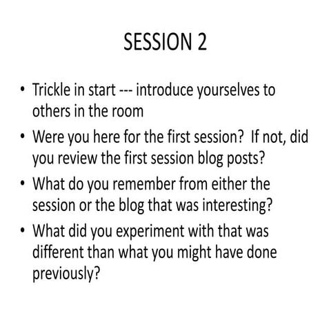 Seminar on Teaching and Learning: Session 2