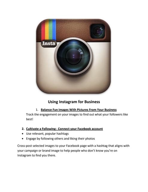 Using instagram for business````