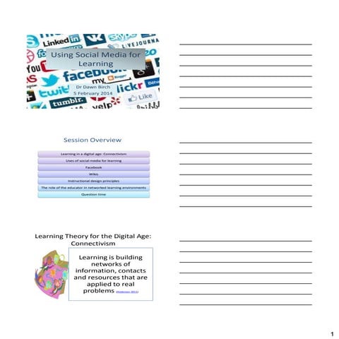 Using social media for learning - Dawn Birch