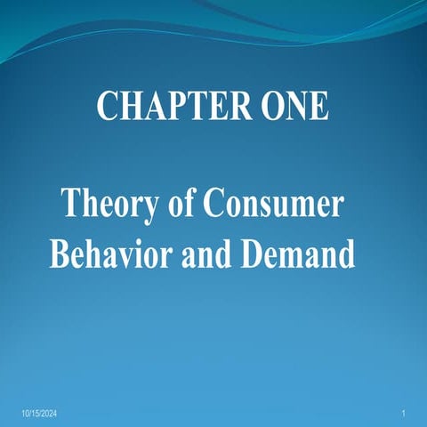 Microeconomics Chapter-2 utility management