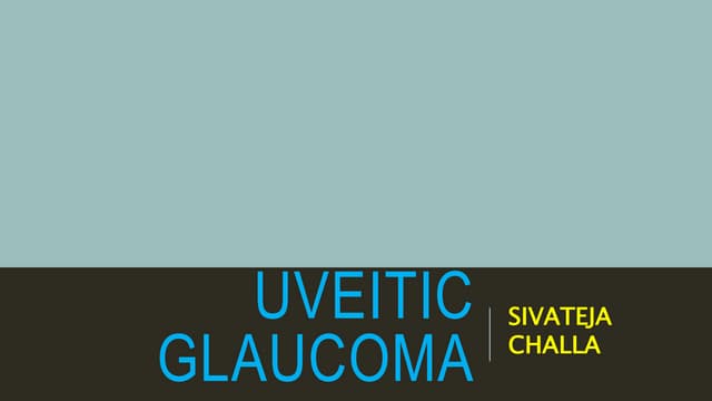 Uveitic glaucoma