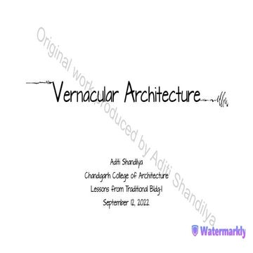 Exploring Vernacular Architecture: Definitions, Determinants, and Sustainable...