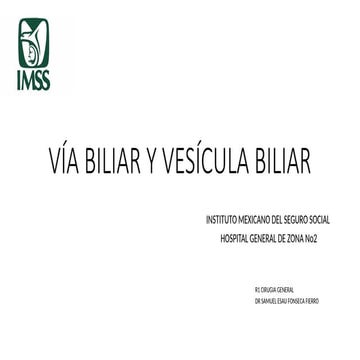 VÍA BILIAR Y VESÍCULA BILIAR Y VIA BILIAR COMPLETO