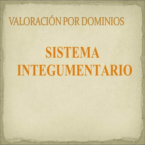 ValoracióN Por Dominios Sistema Integumentario