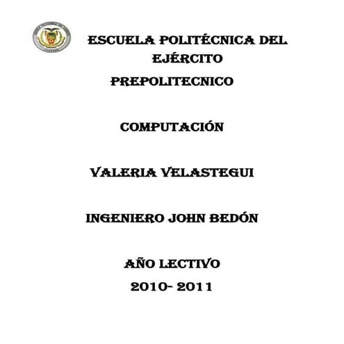 Velasteguí PéRez Valeria 1 A