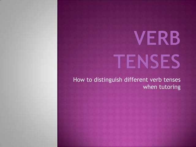 Verb tenses-English Grammer