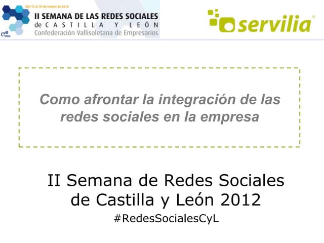 Victor Gañan: Introducción a las Redes Sociales #RedesSocialesCyL