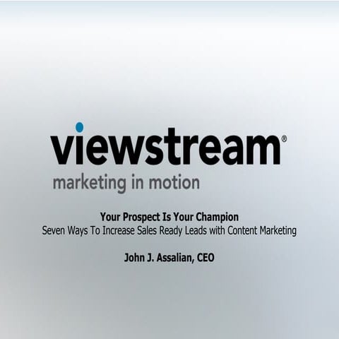 Content Marketing for Sales Ready Leads