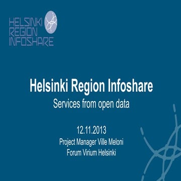 Helsinki Region Infoshare - Ville Meloni