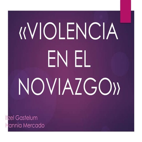 Violencia en el noviazgo 