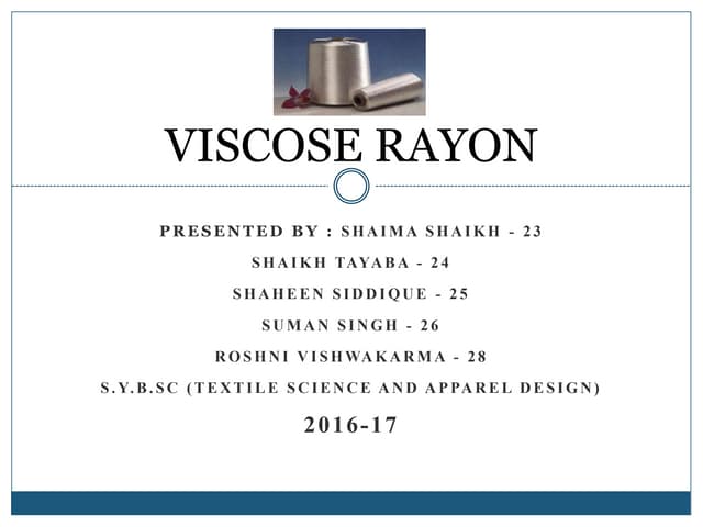 Dr. BMN College _Manufacture of Viscose rayon