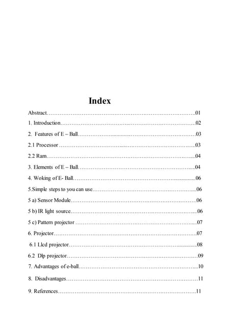 Abstract   E-BALL TECHNOLOGY