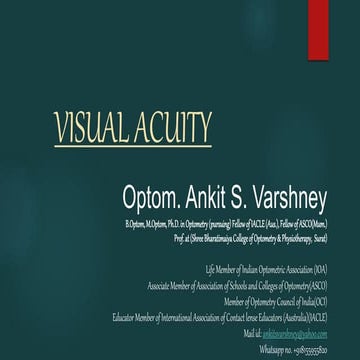 Visual acuity by Optom Ankit Varshney