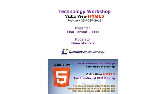 VizEx View HTML5 Workshop