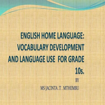 Vocabulary development