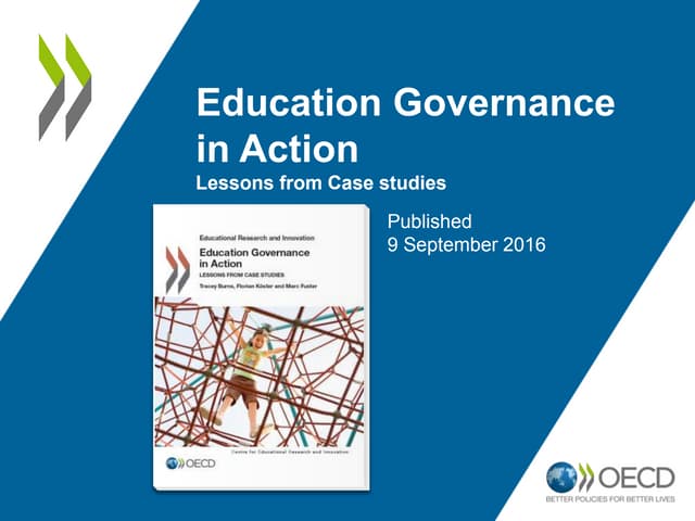 Education Governance in Action  - Lessons from Case studies