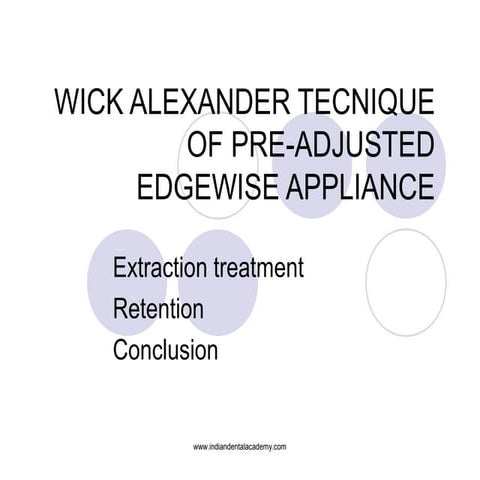 wick alexander technique of pre adjusted edgewise appliance /certified fixed ...