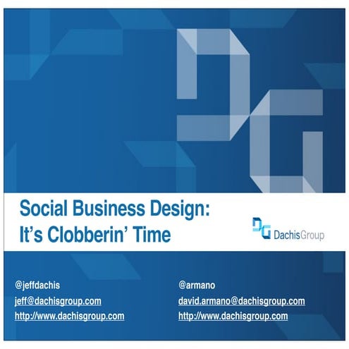 Social Business Design: Web 2.0 NYC