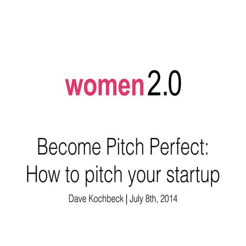 PITCH Perfect: How to pitch your startup