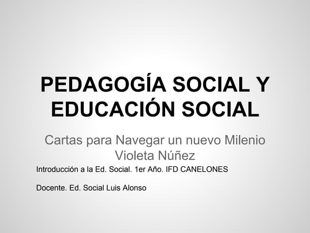 Pedagogia social y educacion social