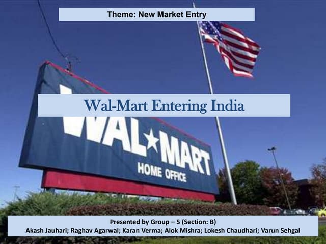 Wal mart Entering India