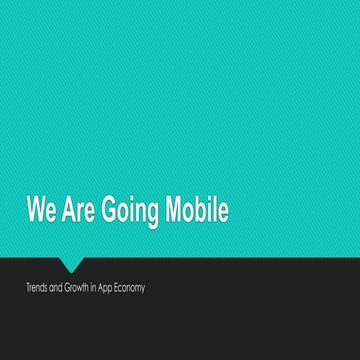 We are going mobile - Opportunities and Revenue Models