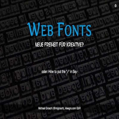 Web Fonts (1. webEdition-Benutzer-Konferenz)