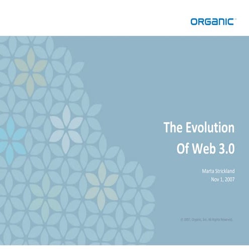 The Evolution of Web 3.0