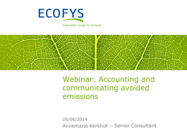 Accounting and reporting avoided emissions along the value chain