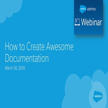 How to Create Awesome Documentation
