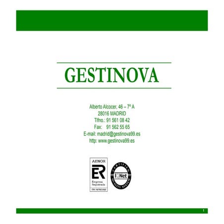 Presentación Gestinova 99 SL