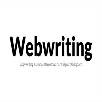 Webwriting