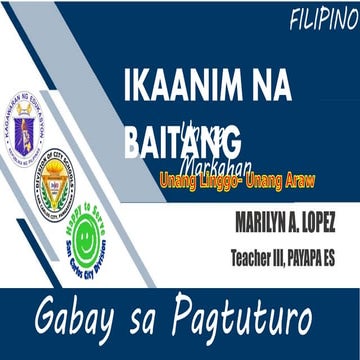 Filipino 6 Grade 6 1st Quarter Week 1 