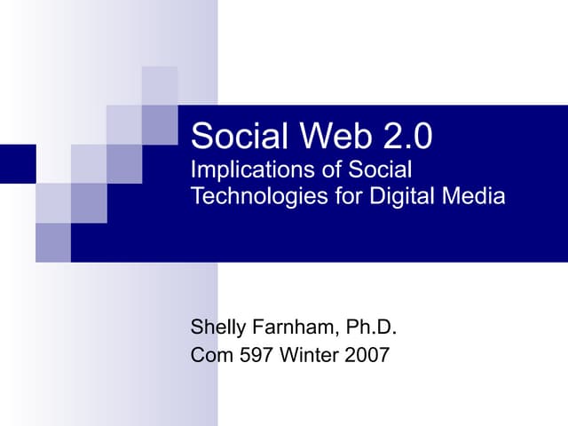 Social Web .20 Class Week 6: Lightweight Authoring, Blogs, Wikis