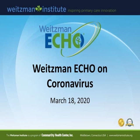 Weitzman ECHO: Coronavirus