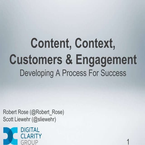Content, Context, Customers and Engagement: A Process for Web Engagement Mana...