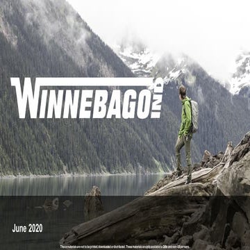 Winnebago Industries June 2020 NDR