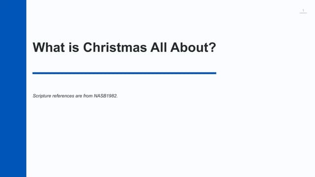 What is christmas about