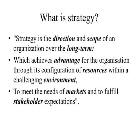What is strategy