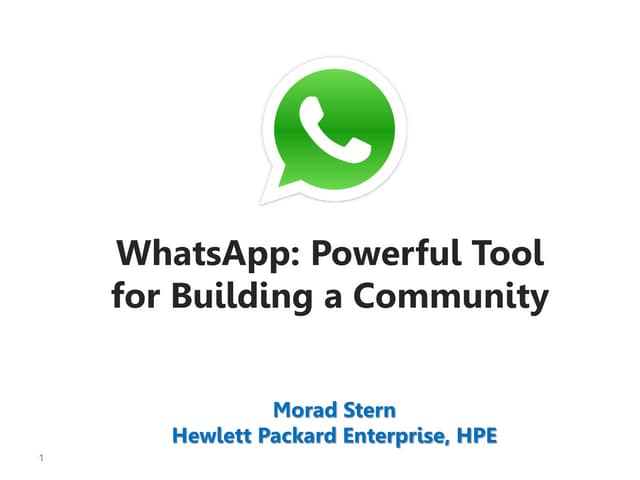 WhatsApp: Powerful Tool for Building a Community