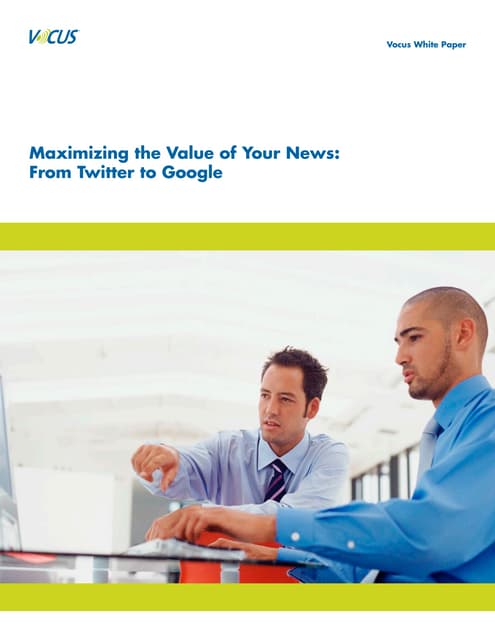 Google and Twitter as Social Media Marketing Tools
