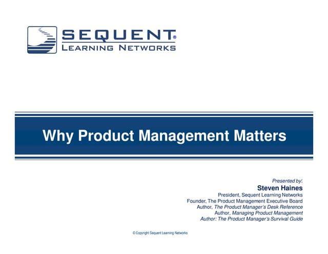 Why Product Management Matters