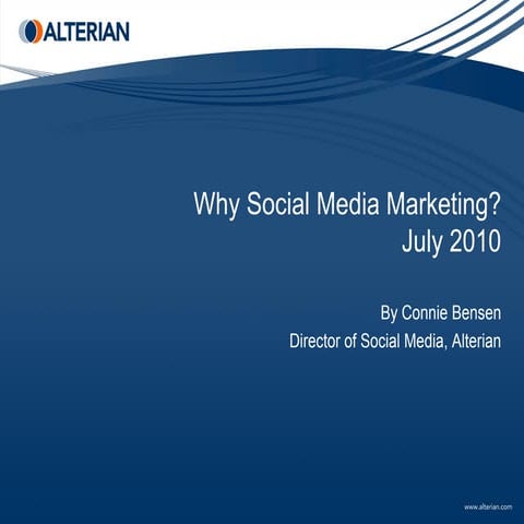 Why Social Media Marketing