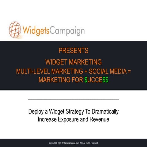 Widgets Campaign Presentation