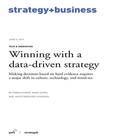Winning with a data-driven strategy